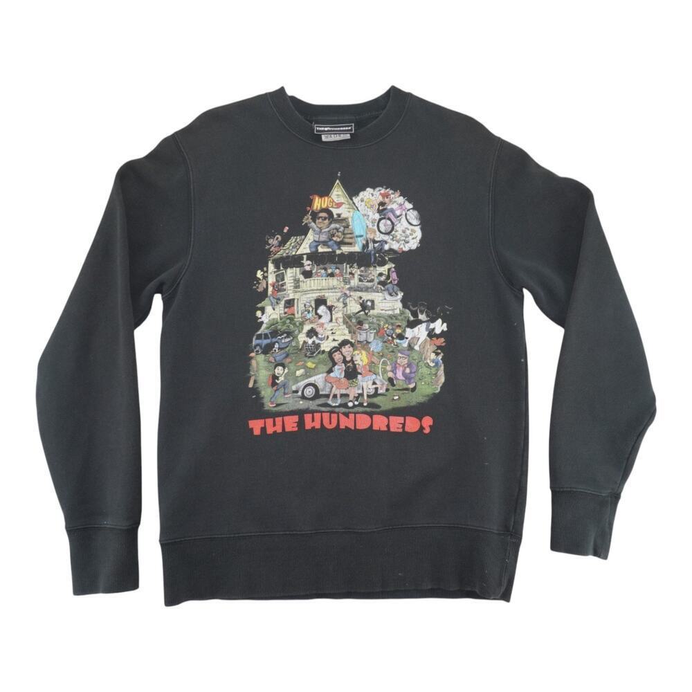 The Hundreds Animal House Parody Graphic Crewneck Sweatshirt Black Small